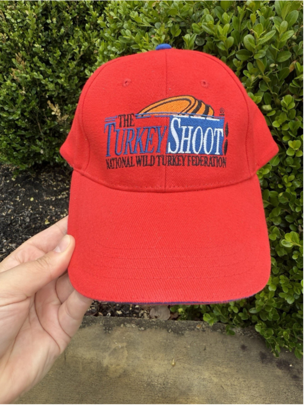 The Turkey Shoot Hat Cap Strapback Red National Wild Turkey Federation One Size